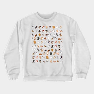 Different type cartoon cute dogs patterns Crewneck Sweatshirt